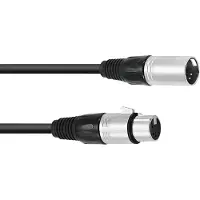 Omnitronic 30220768 XLR Forbindelsesledning [1x XLR-stik 5-polet - 1x XLR-bøsning 5-polet ] 3.00 m Sort