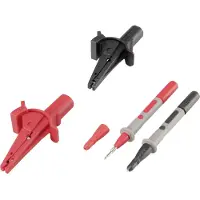 Voltcraft MSS-103 Krokodillenæb-sæt Tilslutning 4 mm CAT III 1000 V, CAT IV 600 V Sort, Rød 1 Set