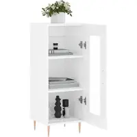 vidaXL Sideboard Hochglanz-Weiß 34,5x34x90 cm Holzwerkstoff
