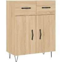vidaXL Highboard Sonoma-Eiche 69,5x34x180 cm Holzwerkstoff