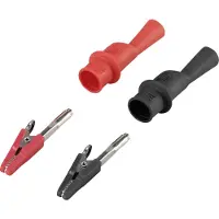 Voltcraft MSK-111 Krokodilleklemme Stik 2 mm CAT III 1000 V, CAT IV 600 V Sort, Rød