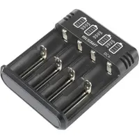 Voltcraft BC4 Rundzellen-Ladegerät LiIon, NiMH Mignon (AA), Micro (AAA), Baby (C), Sub-C, 10440, 16340, CR-123A, 17335,