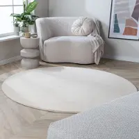 NATURL. Waschbarer Teppich Rund - Vivid Beige Ø 100 cm