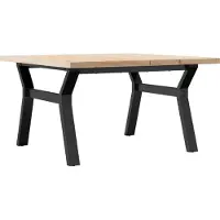 vidaXL Couchtisch Y-Gestell 80x80x45,5cm Massivholz Kiefer & Stahl