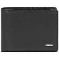 Redolz Leather Essentials QF Geldbörse RFID Leder 12 cm ausklappbar mit Reißverschlussfach