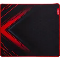 MARVO G55 Blaze Mauspad, 350 x 300 x 3 mm, Schwarz und Rot, G55