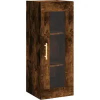 vidaXL Highboard Räuchereiche 34,5x34x180 cm Holzwerkstoff