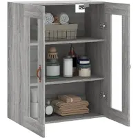 vidaXL Wandschrank Grau Sonoma 69,5x34x90 cm