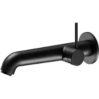 Keuco IXMO Einhebel-Waschtischmischer Unterputz 1 Loch IXMO Soft für Wandmontage, rund Ausladung 225 mm/IXMO Soft schwarz matt