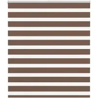 vidaXL Doppelrollo Braun 125x150 cm Stoffbreite 120,9 cm Polyester