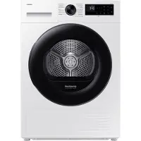 Samsung 9 kg Trockner DV5000D mit Optimal Dry, , Freistehend, Frontlader, Wärmepumpe, Weiß, Drehregler, Glastür