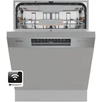 Gorenje G600 Teilintegrierbarer Geschirrspüler, 60 cm, Teilintegriert, Standardgröße (60 cm), Schwarz, Silber, Touchsteuerung, LED, 3 Korb/Körbe