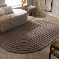 FRAAI Teppich Organisch - Flowy Arch Taupe 140x200 cm