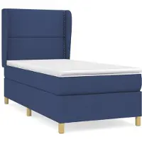 Syfax Boxspringbett mit Matratze Blau 100x200 cm Stoff