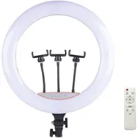 ILike Elight SR18 45cm LED Light Ring with 3x Smartphone holder + 220V Adapter + BT remote