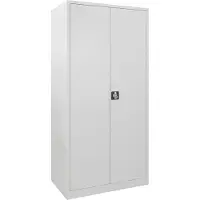 ADB Stahlschrank 40750 lichtgrau 92,0 x 50,0 x 195,0 cm, aufgebaut