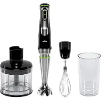 Braun MultiQuick 9 MQ 9135XI, Pürierstab, 0,6 l, Pulsfunktion, Eis-Crusher, 1200 W, Schwarz, Edelstahl