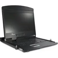 Inter-Tech AS-9104 TLS - KVM-Konsole mit KVM-Switch - 4 Anschlüsse - USB - QWERTZ - 48.3 cm