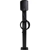 Abl Wallbox Standfuß für emH1 – Metall-Montagepfosten für 1 Ladestation, wetterfest & pulverbeschichtet, 149 cm Höhe, schwarz