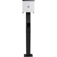 LDY Wallbox Standfuß für Smappee Wallbox – Metall-Montagepfosten für 1 Ladestation, wetterfest & pulverbeschichtet, 149 cm Höhe, schwarz