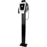 LDY Wallbox Doppel-Standfuß für Heidelberg Wallbox – Metall-Montagepfosten, wetterfest und pulverbeschichtet, 149 cm Höhe, schwarz