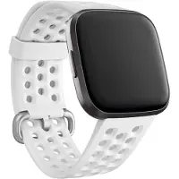 Fitbit Sport Silikonarmband für Versa / Versa 2 / Versa Lite - Größe S - Weiß