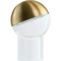 Frandsen Pila tragbare LED-Akku-Tischleuchte Messingfarben - , Pila, dimmbar, Gold / Messing, für Esszimmer, Kunststoff, Modern