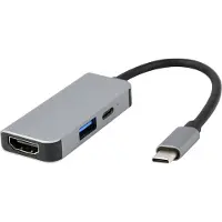 Gembird USB Type-C 3-in-1 Multiport-Adapter in Silber