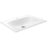 Keuco Keramik-Waschtisch X-LINE 655 x 17 x 493 mm für 1-Loch-Armatur geeignet weiß
