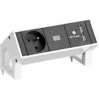 Bachmann Desk 2 - 1 AC-Ausgänge - Indoor - Typ E - Weiss - 155 mm - 1 Stück(e)