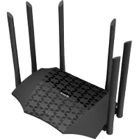 Tenda AC21, Wi-Fi 5 (802.11ac), Dual-Band (2,4 GHz/5 GHz), Ethernet/LAN, Schwarz, Tabletop-Router
