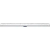 Staedtler Lineal Mars, für Rechtshänder, Länge 50 cm/500 mm, abriebfeste cm- & mm-Einteilung, mit Tuschekante, rutschfest, Aluminium, silber