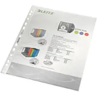 Leitz Prospekthülle 4790, DIN A4, oben offen, 100 Stück, genarbt, transparent, 0,09 mm