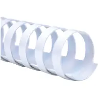 GBC Binderücken, Plastik, Ø 16 mm, 100 Stück, weiß