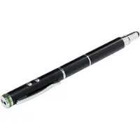 Leitz Complete 4 in 1 Stylus für Touchscreen Geräte, Universal, Jede Marke, Schwarz, iPad, Messing, Silikon, LR41