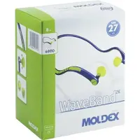 Moldex Bügelgehörschutz WaveBand 2K 680001, EN 352-2, SNR 27 dB, austauschbare Stöpsel, federleicht, blau/grün, 8 Stück