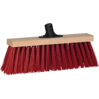 Vikan Gadekost med gevind til skaft, 380 mm, Medium, Træ. Gadekost med PVC børster. Fjerner effektivt snavs og sne. Leveres med socket