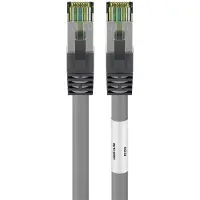 Goobay CAT 8.1 Patchkabel, S/FTP (PiMF), Grau, 5 m, LSZH halogenfrei, 99,9% OFC-Kupfer AWG 24