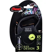 Flexi Black Design XS Seilleine 3 m Schwarz
