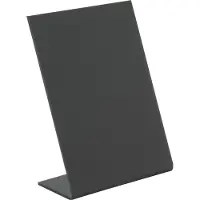 Securit Skilt Securit A7 L-formet Vertikal tavle Frostet sort/blank bagside 5 stk pr sæt,1 sæt