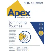 Apex 100 Transparente A4 Laminierfolien von Fellowes - 100 Stück