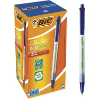 BIC Druckkugelschreiber ECOlutions Clic Stic, 0,4 mm, recycelt, blau, 50 Stück