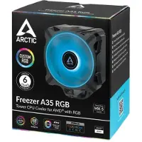 Arctic Cooling ARCTIC Freezer A35 RGB - Tower CPU Kühler für AMD mit RGB, Kühler, 11,2 cm, 200 RPM, 1700 RPM, 0,35 Sone, Schwarz