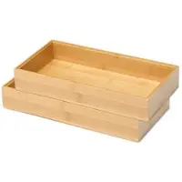 Multi Serveringsbakke 15x30 cm Bambus,4 stk/krt