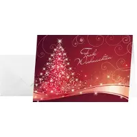 Sigel Weihnachtskarten Christmas Swing, Glanzkarton, inklusive Umschlag, 25 Stück