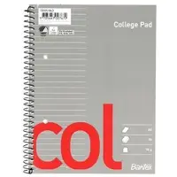 SOLAR PLUS Kollegieblok Bantex med spiralryg A5 linjeret 70blade 70g - (5 stk.)