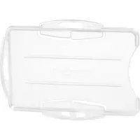 Durable Ausweishalter , für 2 Karten im Hoch-/Querformat, mit Befestigungslaschen, B 95 x H 70 mm, Polystyrol, transparent, 10 Stück