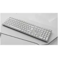 Cherry DW 9100 SLIM, Kabellos, RF Wireless + Bluetooth, QWERTY, Silber, Maus enthalten