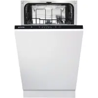 Gorenje GV520E15, Voll integriert, Weiß, Schwarz, Tasten, 2 Korb/Körbe, Edelstahl