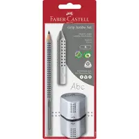 Faber-Castell - Graphite pencil Jumbo Grip set - Silver BC (111996)